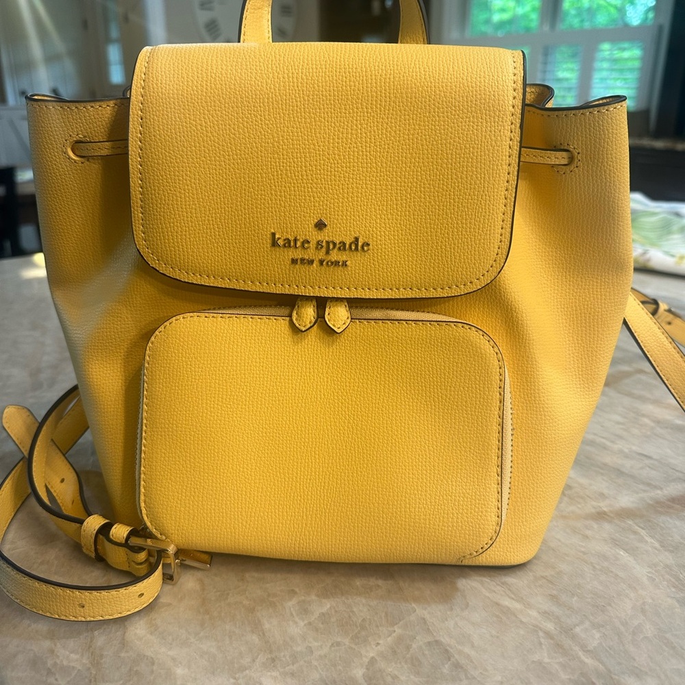 Kate Spade Yellow Backpack with Structured Design